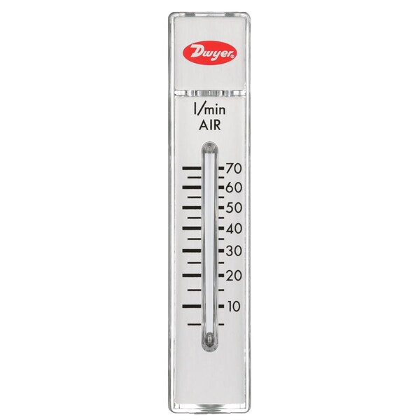 Flowmeter, range .5-5 LPM air, no valve.